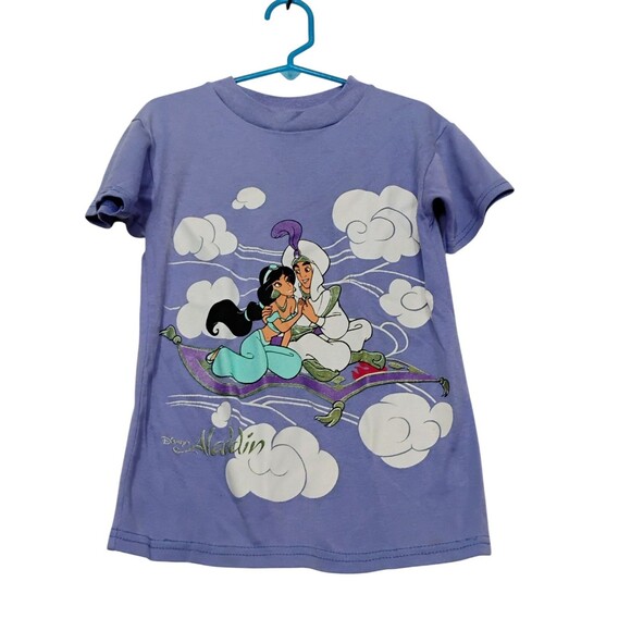 Vintage 90s Disney Aladdin Jasmine Genie Shirt Kids Tee Size 4 Small